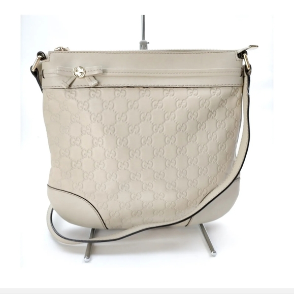 🎉HP🎉Gucci White Guccissima Leather Mayfair Crossbody Bag